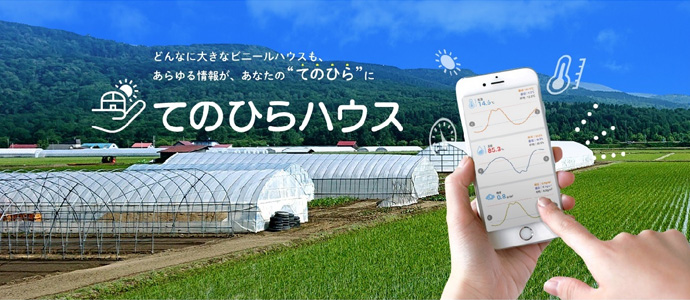 てのひらハウス どんな大きなビニールハウスも、あらゆる情報が、あなたの”てのひら”に